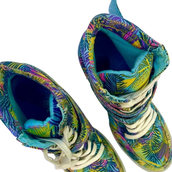 Madonna Material Girl Wedge Sneakers Sz 7 Tropical Coconut Girl Festival Shoes - Picture 9 of 16